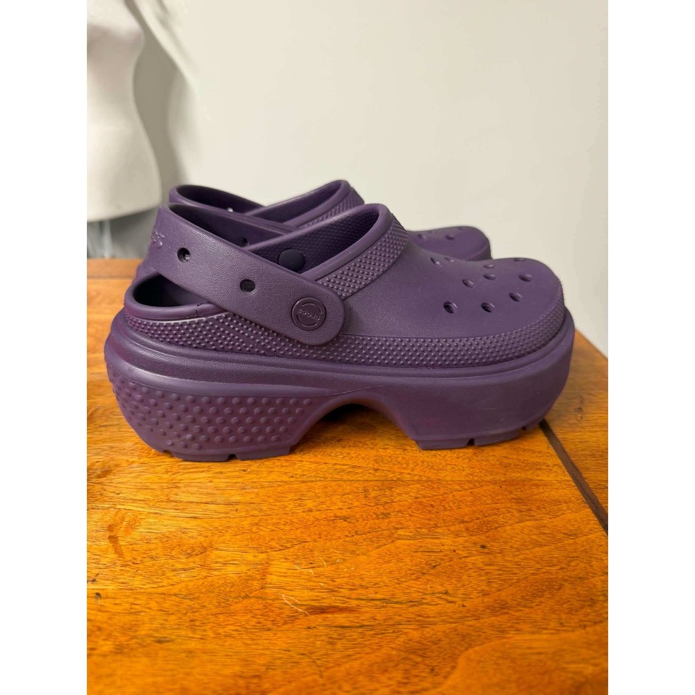 Crocs Womens 8 Purple Clog Platform Classic Bae Lug Sole Comfort Shoes